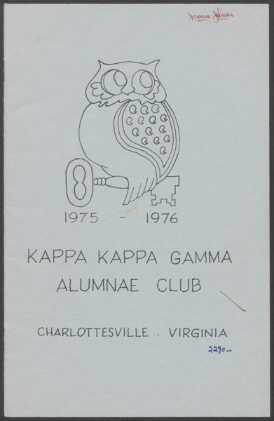 KAPPA KAPPA GAMMA DIGITAL ARCHIVE Kraehe Mrs. Enno Edward